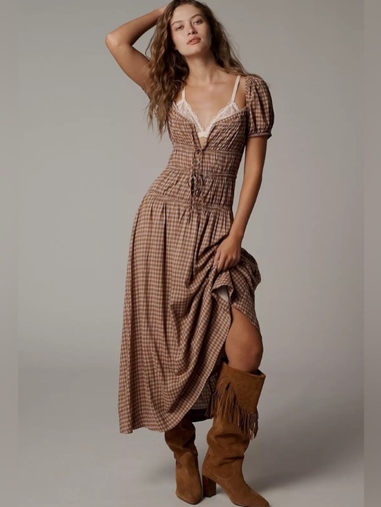 Reformation Dresses & Skirts - Reformation Rhett Midi Dress in Audrie Check - Size 4